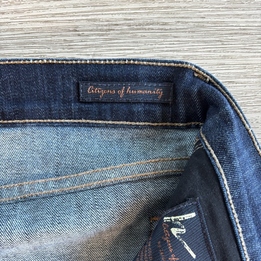 CITIZENS OF HUMANITY Dita petite bootcut jeans, women’s 29x30, dark blue wash - Picture 6 of 11